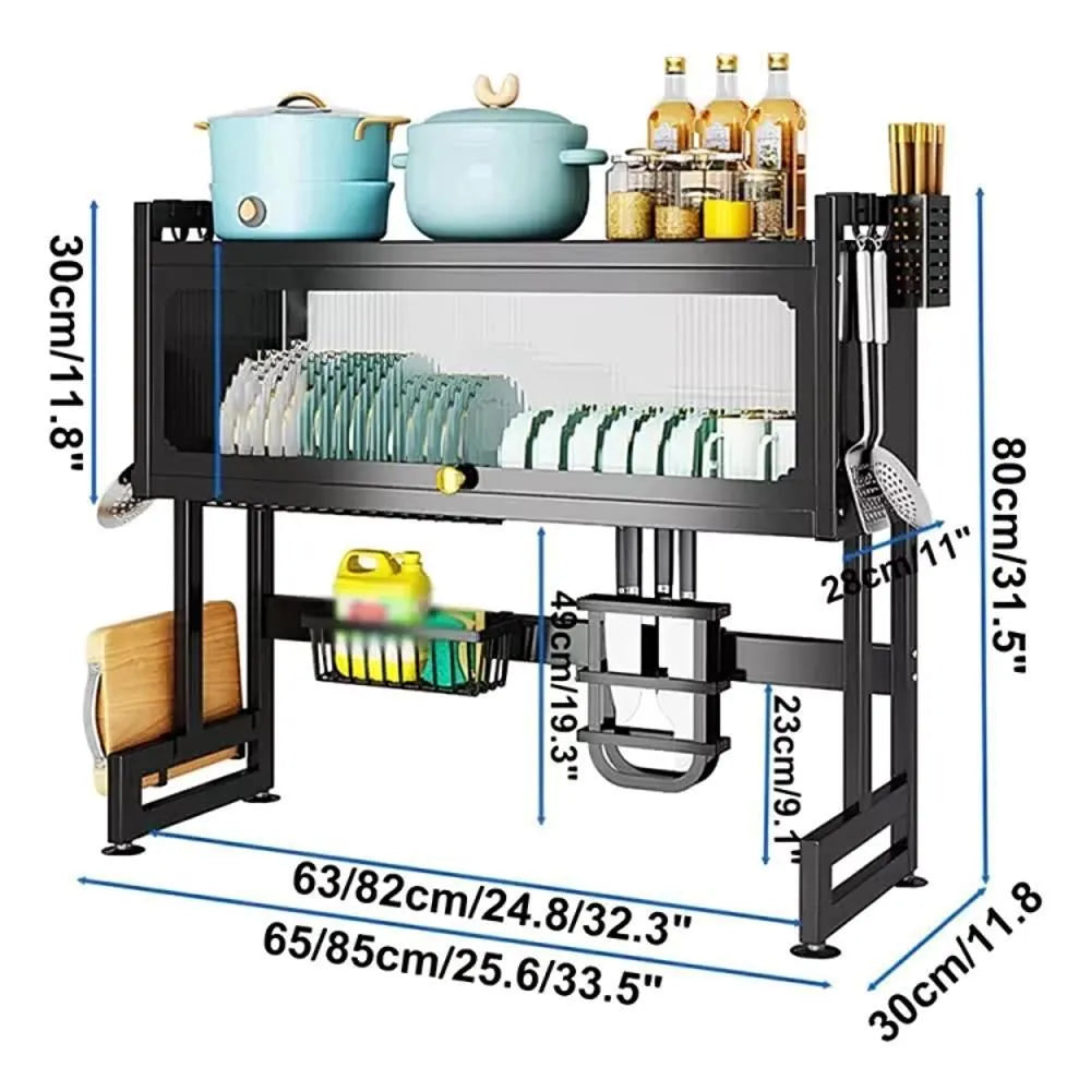 Escurridor Loza Con Tapa De 65 Cm
